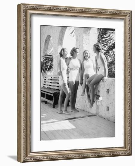 Women Gather Poolside-Philip Gendreau-Framed Photographic Print