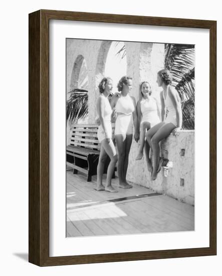 Women Gather Poolside-Philip Gendreau-Framed Photographic Print