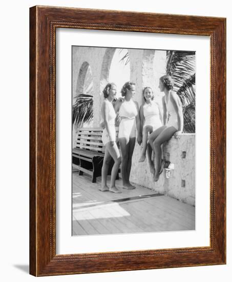 Women Gather Poolside-Philip Gendreau-Framed Photographic Print