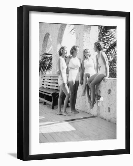 Women Gather Poolside-Philip Gendreau-Framed Photographic Print