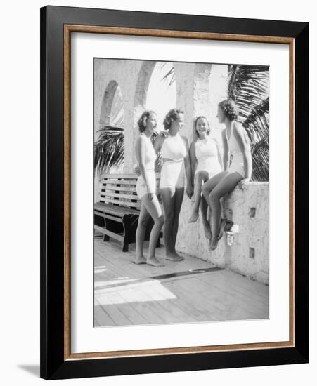 Women Gather Poolside-Philip Gendreau-Framed Photographic Print