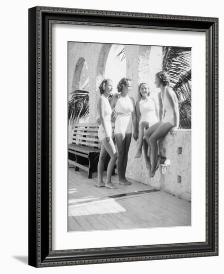 Women Gather Poolside-Philip Gendreau-Framed Photographic Print