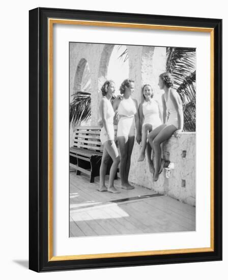 Women Gather Poolside-Philip Gendreau-Framed Photographic Print