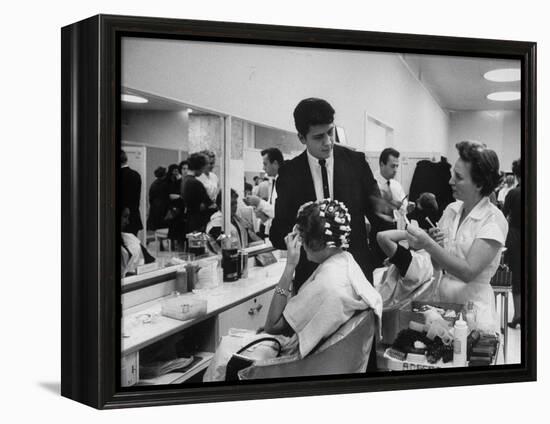 Women Getting Hair Styled in Beauty Salon at Saks Fifth Ave. Department Store-Alfred Eisenstaedt-Framed Premier Image Canvas