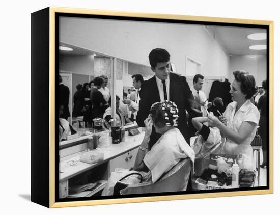 Women Getting Hair Styled in Beauty Salon at Saks Fifth Ave. Department Store-Alfred Eisenstaedt-Framed Premier Image Canvas