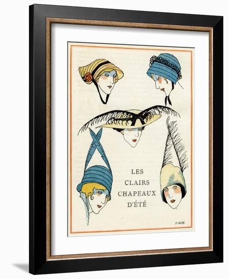 Women Hats 1914-Francisco Javier Gose-Framed Art Print