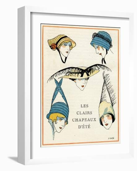 Women Hats 1914-Francisco Javier Gose-Framed Art Print