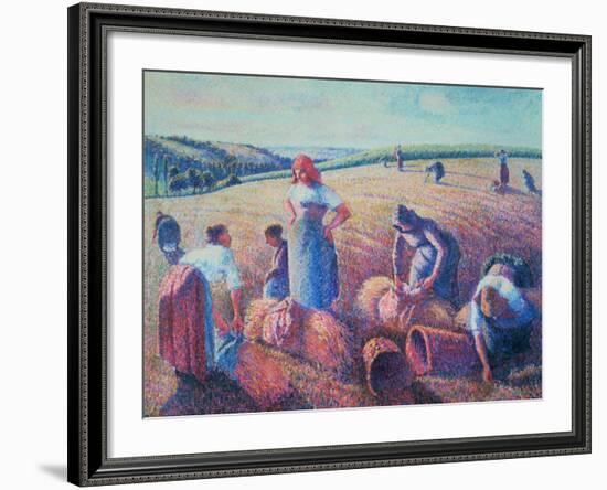 Women Haymaking, 1889-Camille Pissarro-Framed Giclee Print