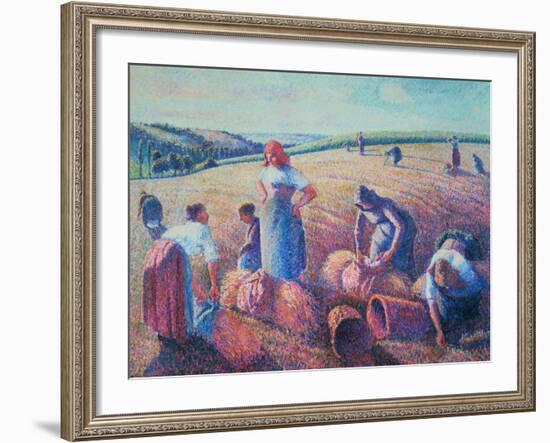 Women Haymaking, 1889-Camille Pissarro-Framed Giclee Print