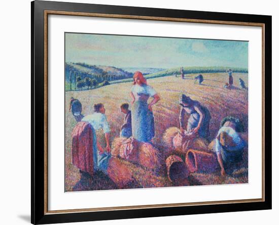 Women Haymaking, 1889-Camille Pissarro-Framed Giclee Print