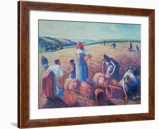 Women Haymaking, 1889-Camille Pissarro-Framed Giclee Print