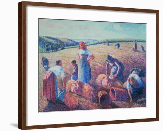 Women Haymaking, 1889-Camille Pissarro-Framed Giclee Print