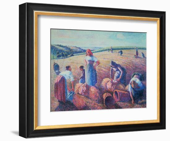 Women Haymaking, 1889-Camille Pissarro-Framed Giclee Print