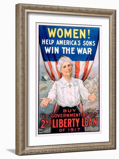 Women! Help America's Sons Win the War-R.H. Porteous-Framed Giclee Print