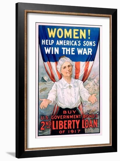 Women! Help America's Sons Win the War-R.H. Porteous-Framed Giclee Print