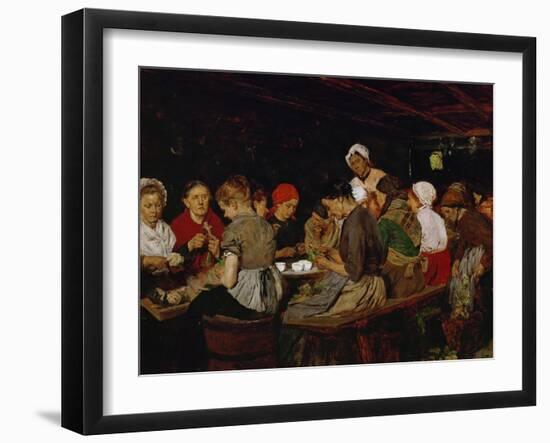 Women in a Canning Factory, 1879-Max Liebermann-Framed Giclee Print