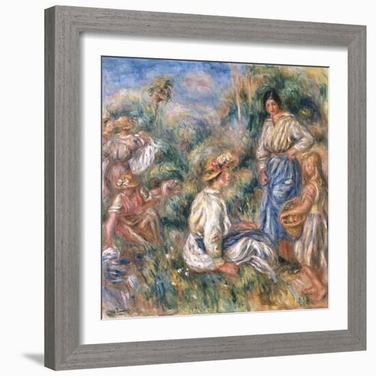 Women in a Landscape, 1912-Pierre-Auguste Renoir-Framed Giclee Print