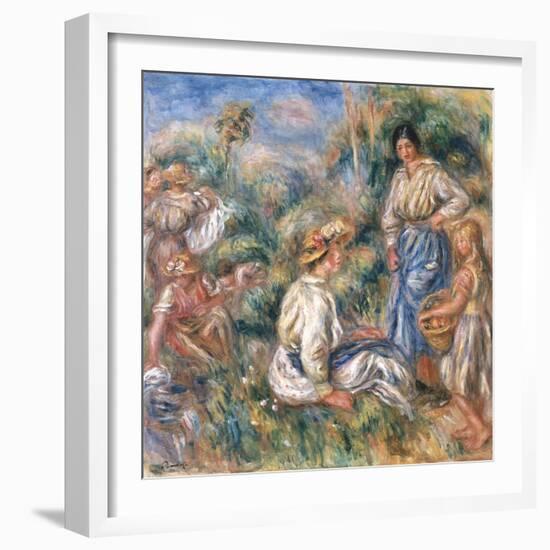 Women in a Landscape, 1912-Pierre-Auguste Renoir-Framed Giclee Print