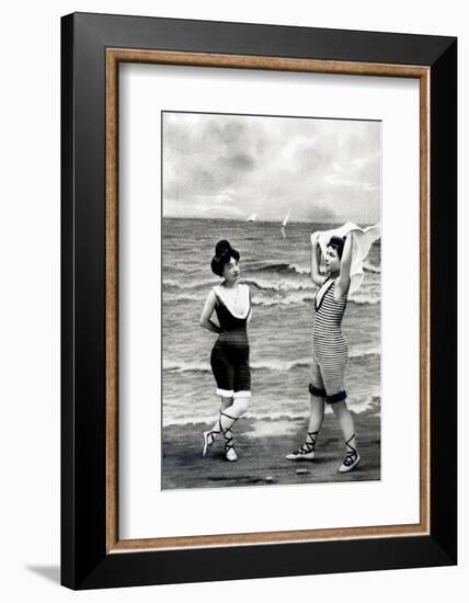 Women in bathing costumes-French School-Framed Photographic Print