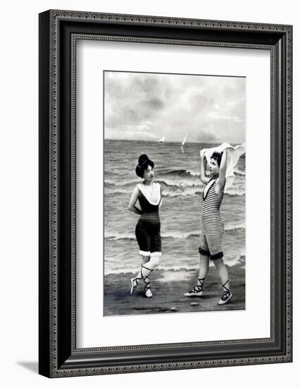 Women in bathing costumes-French School-Framed Photographic Print