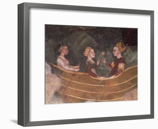 Women in Boat, Detail-null-Framed Giclee Print