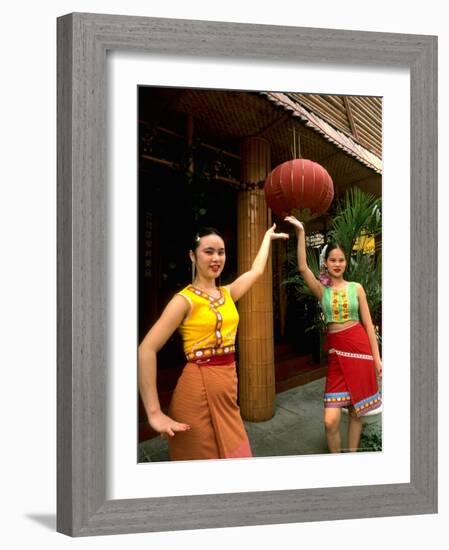 Women in Dai Traditional Costume, China-Bill Bachmann-Framed Photographic Print