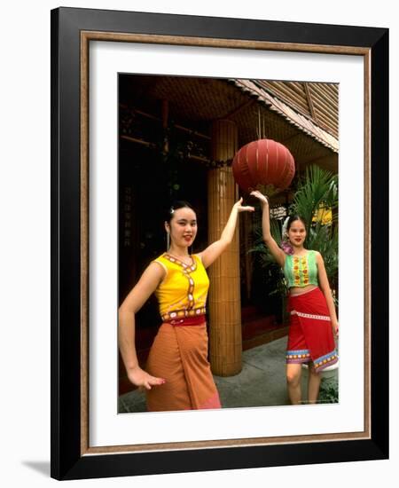 Women in Dai Traditional Costume, China-Bill Bachmann-Framed Photographic Print