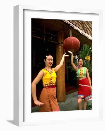 Women in Dai Traditional Costume, China-Bill Bachmann-Framed Photographic Print