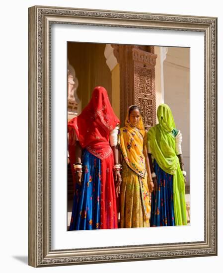 Women in Doorway of Fort Palace, Jodhpur, Fort Mehrangarh, Rajasthan, India-Bill Bachmann-Framed Photographic Print