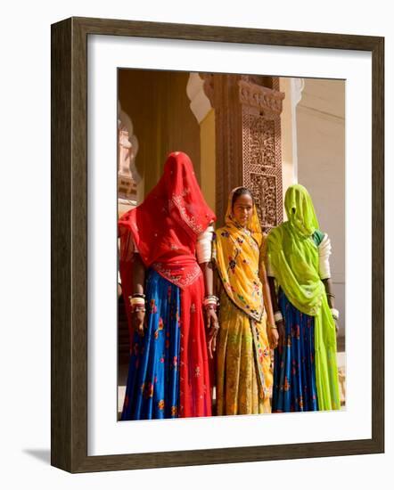 Women in Doorway of Fort Palace, Jodhpur, Fort Mehrangarh, Rajasthan, India-Bill Bachmann-Framed Photographic Print