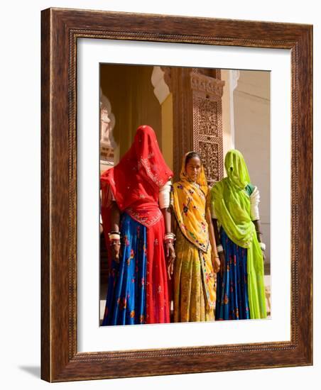 Women in Doorway of Fort Palace, Jodhpur, Fort Mehrangarh, Rajasthan, India-Bill Bachmann-Framed Photographic Print