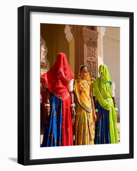 Women in Doorway of Fort Palace, Jodhpur, Fort Mehrangarh, Rajasthan, India-Bill Bachmann-Framed Photographic Print