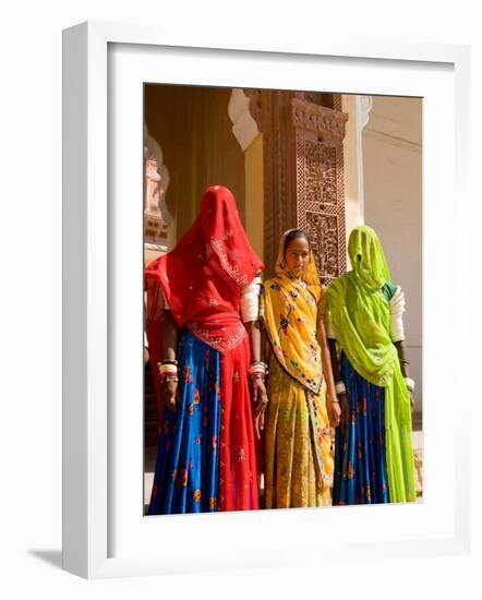 Women in Doorway of Fort Palace, Jodhpur, Fort Mehrangarh, Rajasthan, India-Bill Bachmann-Framed Photographic Print