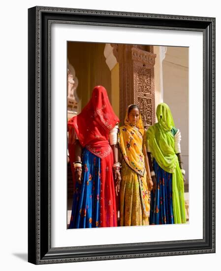 Women in Doorway of Fort Palace, Jodhpur, Fort Mehrangarh, Rajasthan, India-Bill Bachmann-Framed Photographic Print