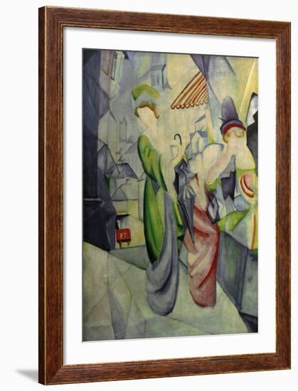 Women in front of hat shop-Auguste Macke-Framed Giclee Print