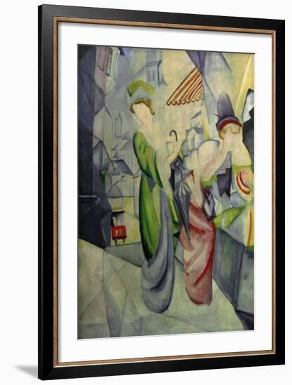 Women in front of hat shop-Auguste Macke-Framed Giclee Print