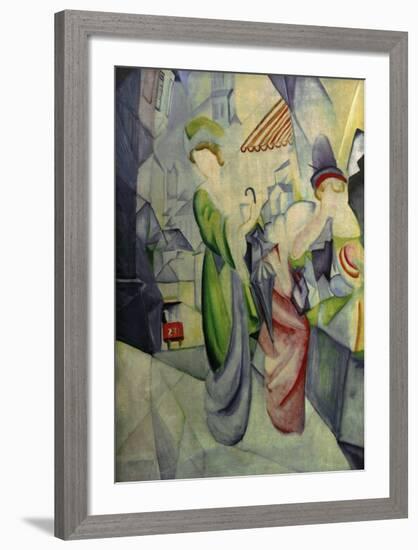 Women in front of hat shop-Auguste Macke-Framed Giclee Print