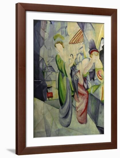 Women in front of hat shop-Auguste Macke-Framed Giclee Print