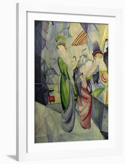 Women in front of hat shop-Auguste Macke-Framed Giclee Print