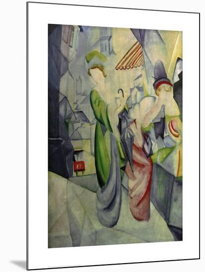 Women in front of hat shop-Auguste Macke-Mounted Giclee Print