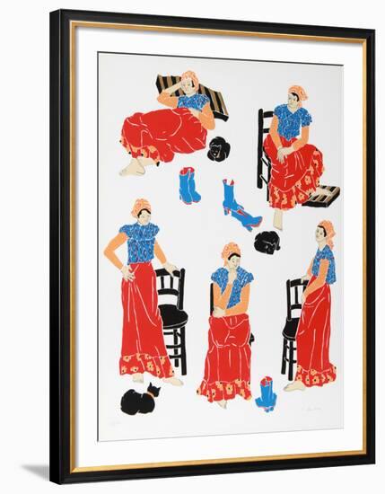 Women in Interior #4-Estelle Ginsburg-Framed Serigraph