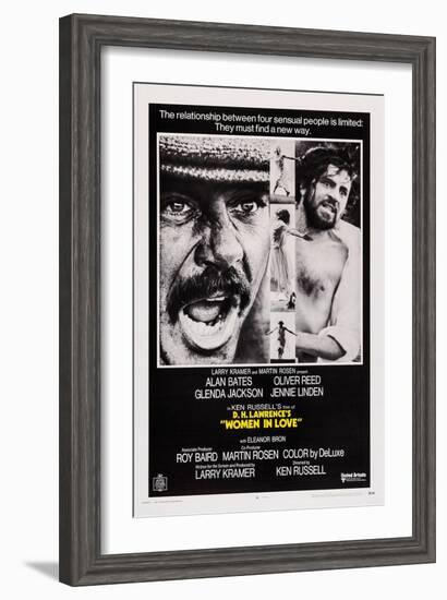 Women in Love, Oliver Reed, Alan Bates, 1969-null-Framed Art Print