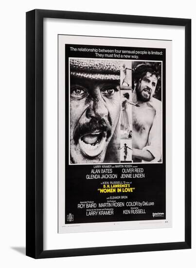 Women in Love, Oliver Reed, Alan Bates, 1969-null-Framed Art Print