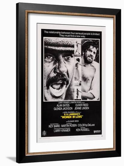 Women in Love, Oliver Reed, Alan Bates, 1969-null-Framed Art Print