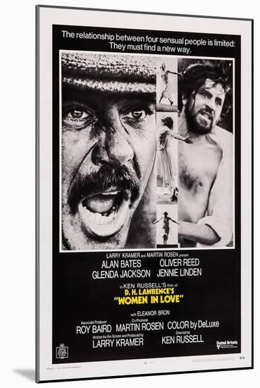 Women in Love, Oliver Reed, Alan Bates, 1969-null-Mounted Art Print