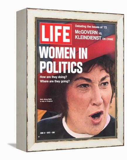Women in Politics, Feminist Congresswoman Bella Abzug, June 9, 1972-Leonard Mccombe-Framed Premier Image Canvas
