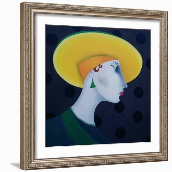 Women in Profile Series, No. 18, 1998-John Wright-Framed Giclee Print