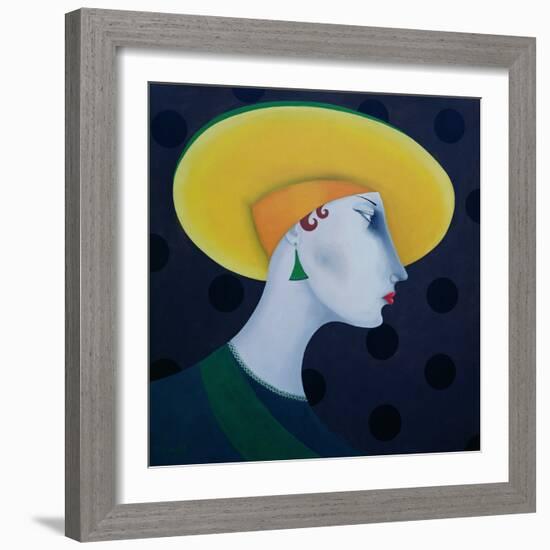 Women in Profile Series, No. 18, 1998-John Wright-Framed Giclee Print