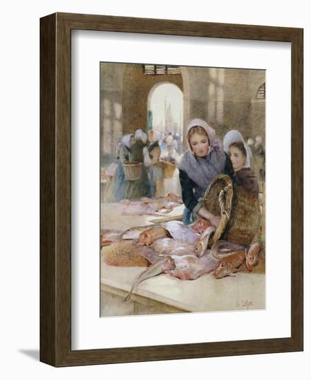 Women in the Fish Market, Boulogne (?)-Hector Caffieri-Framed Giclee Print