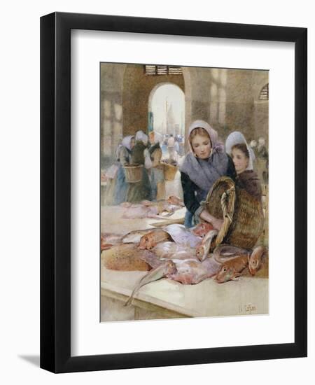 Women in the Fish Market, Boulogne (?)-Hector Caffieri-Framed Giclee Print